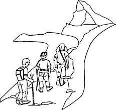 Mountain Hiking Coloring Page Coloring Pages Coloring Pages Winter Summer Coloring Pages