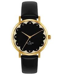 Black And Gold Watch Womens Kate Spade New York Watch Women S Metro Black Leather Strap 34mm 1yru0227 Watches Jewelry Watc Kate Spade Watch Black And Gold Watch Black Leather Strap