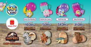 New 2021 hasbro gaming happy meal mcdonalds toys cajita feliz hasbro gaming mclanche feliz hasbro youtube. Mcdonald S Rolls Out Adorable Pikmi Pops And Jurassic World Happy Meal Toys Collection Kl Foodie