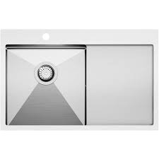 Evier Inox 1 Bac A Gauche Avec Egouttoir Luna 101n L Moinschercuisine Bac A Gauche Lun 101n L
