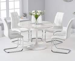 Our extensive range of dining tables & chairs has something suit every home. Brighton 120cm Round White Marble Dining Table With Lorin Dining Chairs White 2 Chairs 789 00 Save Up To 47 Off