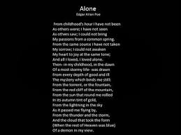 Alone Edgar Allan Poe Edgar Allan Poe Famous Poems Poems