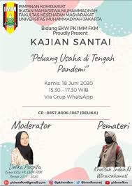 Maybe you would like to learn more about one of these? Press Release Kajian Kewirausahaan Pk Imm Fkm Umj Peluang Usaha Ditengah Pandemi Fakultas Kesehatan Masyarakat Umj