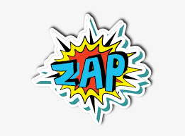 How to make your own comic action words? Zap Vinyl Die Cut Comic Book Words Transparent Free Transparent Png Download Pngkey