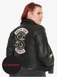 Riverdale Southside Serpents Faux Leather Girls Jacket Plus Size Hot Topic Exclusive Black Faux Leather Jacket Riverdale Shirts Girls Jacket