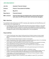 Senior financial analyst responsibilities include: Free 8 Sample Financial Analyst Job Description Templates In Pdf Ms Word