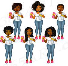 Download 1,100+ royalty free black cleaning lady vector images. Black Cleaning Girls Clipart House Cleaning Chores Png Planner Dolls Natural Hair I 365 Art