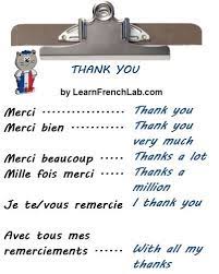 Merci beaucoup (thank you very much) 110 French Ideas How To Speak French Learn French French Lessons