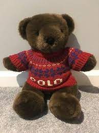 Ralph Lauren Polo Sweater Stuffed Plush Brown Teddy Bear 2000 Teddy Bear Teddy Bear