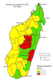 Madagasikara raconté en salade ! Carte De Densite De Population Et Du Reseau Routier National A Madagascar Download Scientific Diagram