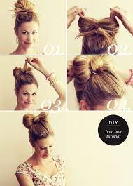 Diy Bow Bun By Running On Happiness Bow Hairstyle Thick Hair Styles Easy Hairstyles For Long Hair