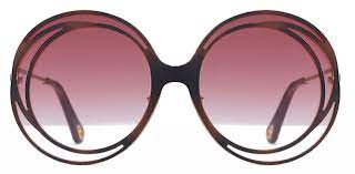 Product range includes 0 halo sunglasses in different colors: Chloe Carlina Halo Round Metal Sunglasses Havana Pink Chloe Eyewear Avvenice