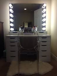And finally bars of light that go around the mirror itself. Vanity Desk With Mirror And Lights Ikea Novocom Top