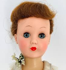 Sold at Auction: 15" vinyl Effanbee "Honey Walker" doll. Original untagged  clothes, jointed arms and legs, synthetic rooted hair, glass sleep eyes  with lashes. In original box (considerable wear and discoloration). Hair