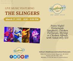 Live Music Tonight by “The Slingers” Featuring Jeff Reynolds & Jay Wadsworth  On guitars