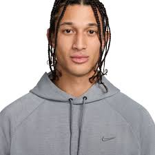 Grey Cool Mens Nike Hoodies Nike Therma-FIT Swoosh Hoodie Charcoal  Heather/Dark Smoke Grey/Black