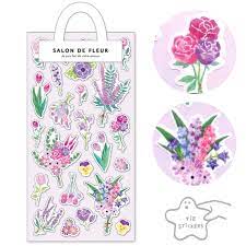 貼0205 紫色系花店 半透霧面貼紙 貼貼紙 tie stickers sticker design stickers design
