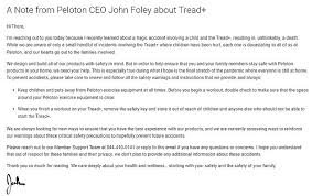 The commission also said to keep exercise balls and other. Peloton Says The Child Was Killed After An Incident At The Company S Tread Treadmill London News Time