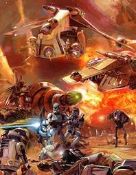 The Clone Wars Battle Of Geonosis Star Wars Pictures Star Wars Poster Star Wars Art