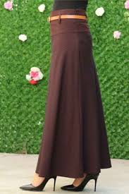 Modamerve Kemerli Tesettur Etek Modelleri Moda Tesettur Giyim Moda Etek Giyim