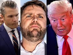 BREAKING: Donald Trump is caught totally off guard when asked by reporters  about the disastrous leak of war planning by Defense Secretary Pete Hegseth  and J.D. Vance in a group chat: "You're
