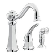 Touchless kitchen faucets with motionsense™ feature touchless activation, allowing you to easily turn water on and off with the wave of a hand. Moen 7065 Chrome High Arc Kitchen Faucet With Side Spray From The Vestige Collection Faucet Com