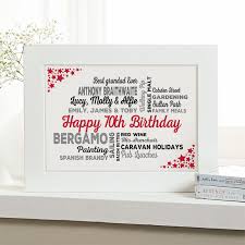 I have to do this for my grandma's 70th birthday. 70th Birthday Gift Of Personalised Typographic Art Chatterbox Walls