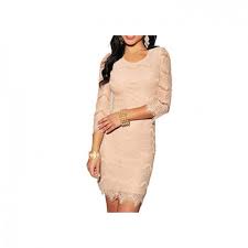 Women Dresses Made2envy Allover Lace Three Fourth Sleeves