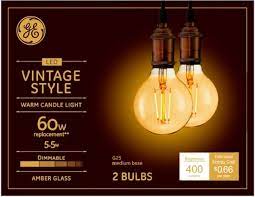 60w e27 led lights embedded lamps fixture home replacement bulbs. Ge Vintage 400 Lumen 5 5w Dimmable G25 Led Light Bulb 60w Equivalent 2 Pack Amber 42179 Best Buy