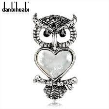 Browse silver flowers at fiftyflowers! Danbihuabi Vintage Owl Shell Love Heart Enamel Pin And Brooches For Women Girls Wedding Bouquet Silver Color Animal Brooch Pins And Brooches Animal Broochbrooches For Women Aliexpress