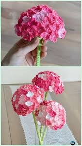 Crochet Hydrangea Flower Bouquet Free Pattern Crochet 3d Flower Bouquet Free Patterns Diyhowto 3d Crochet Flower Patterns Crochet Rose Crochet Flowers