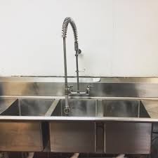 3 compartment stainless dish sink with