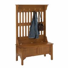 Keep your mud room or entryway neat and tidy with this beautiful and unique hall tree with storage bench. Hall Trees Entryway Storage Benches Hayneedle