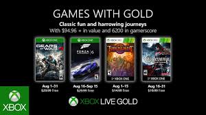 Xbox August 2019 Games With Gold