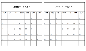 Kalender Juli 2019 Zum Ausdrucken Drucken Pdf