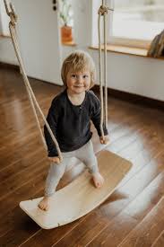 Swing Balance Board Swing Board Swing Chair Wood Toy Etsy Rocking Toy Wooden Swings Balance Board