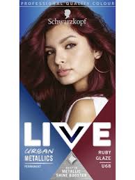 Schwarzkopf LIVE Urban Metallics Vibrant, Long Lasting, Permanent Red Hair  Dye, Infused with Coconut Oil for Shiny Hair -Ruby Glaze U68 :  Amazon.co.uk: Beauty