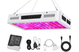 Led grow lights are specially designed led lights that emit the right colors of light at a powerful enough intensity to help plants grow indoors. Phlizon 1200w Led Grow Light With Thermometer Humidity Monitor Led Grow Led Grow Lights Best Led Grow Lights