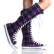 Black And Pink Knee High Converse Converse Knee High Boots 12 Fashionable Knee High Converse Shoes With Buckles For Women Knee High Converse Shoes Fashion Shoes