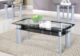 Metal base with black powdercoat finish. Black 3 Piece Glass Top Coffee Table Set Roses Flooring And Furniture