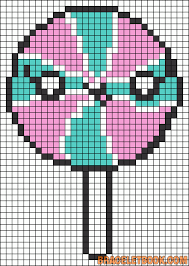 Lollipop Perler Bead Pattern Pixel Art Kawaii Dessin Pixel Et Pixel Art