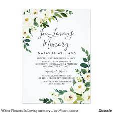 All cards are printed on a sturdy 120# gloss cover with the option to round corner & laminate. Create Your Own Invitation Zazzle Com In 2021 Memorial Service Invitation Funeral Invitation Memorial Cards For Funeral