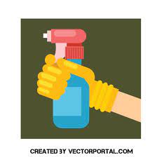 Spray Bottle In Hand Vector Image Vector Spray Bottle Spray