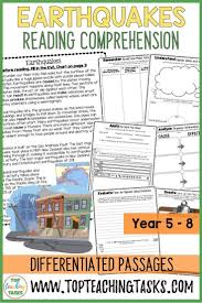 Earthquakes Reading Comprehension Passages And Questions Top Teaching Tasks Reading Comprehension Reading Comprehension Passages Comprehension Passage