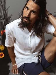 Men's Mos Mosh Gallery Theo Linen Cuban Shirt Ecru