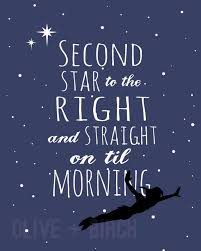 Peter Pan Second Star To The Right Version 2 By Oliveandbirch Peter Pan Quotes Peter Pan Disney Quotes