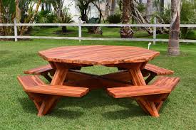 Octagonal Picnic Table Options 6 Diameter Tabletop Attached Benches Mosaic Eco Wood Standard Tableto Picnic Table Picnic Table Plans Octagon Picnic Table