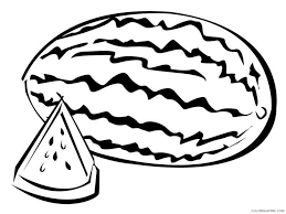 Template to print (pdf) contains 15 pages of a4: Watermelon Coloring Pages Fruits Food Watermelon Fruits 1 Printable 2021 447 Coloring4free Coloring4free Com