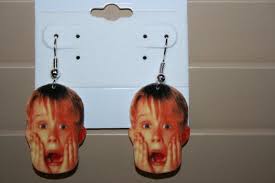 macaulay culkin home alone dangle earrings etsy macaulay culkin home alone geek movies earings piercings