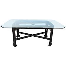 Chinese Chippendale Dining Table With Glass Top Vintage Dining Room Table Dining Room Table Dining